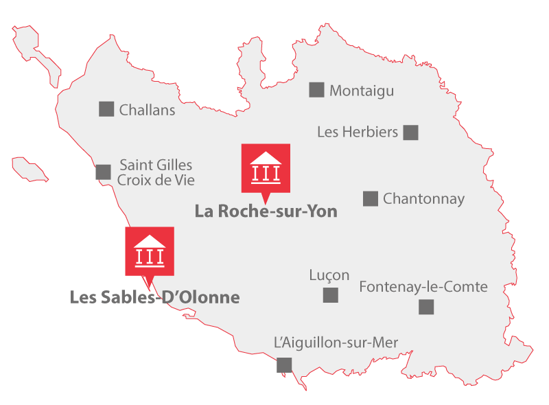 carte Vendée TGI